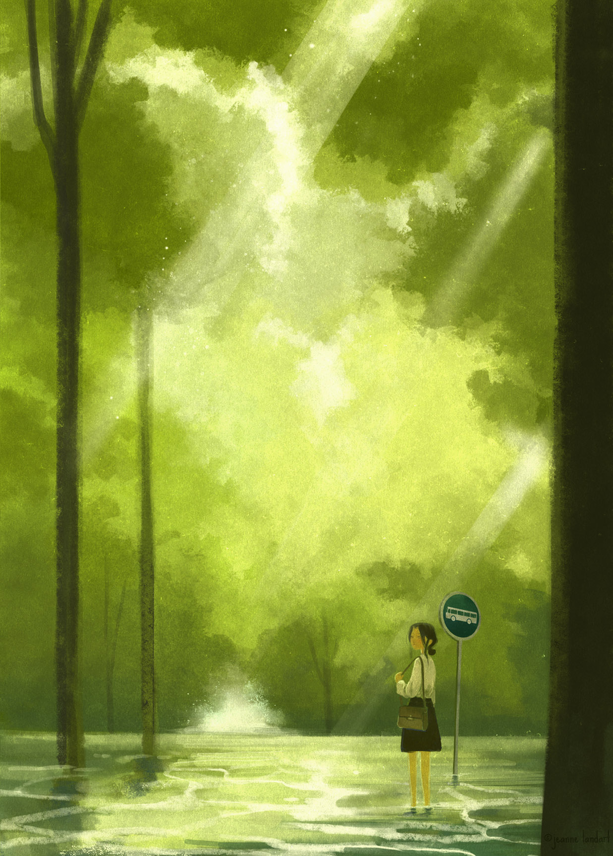 Digital illustration of a scenery