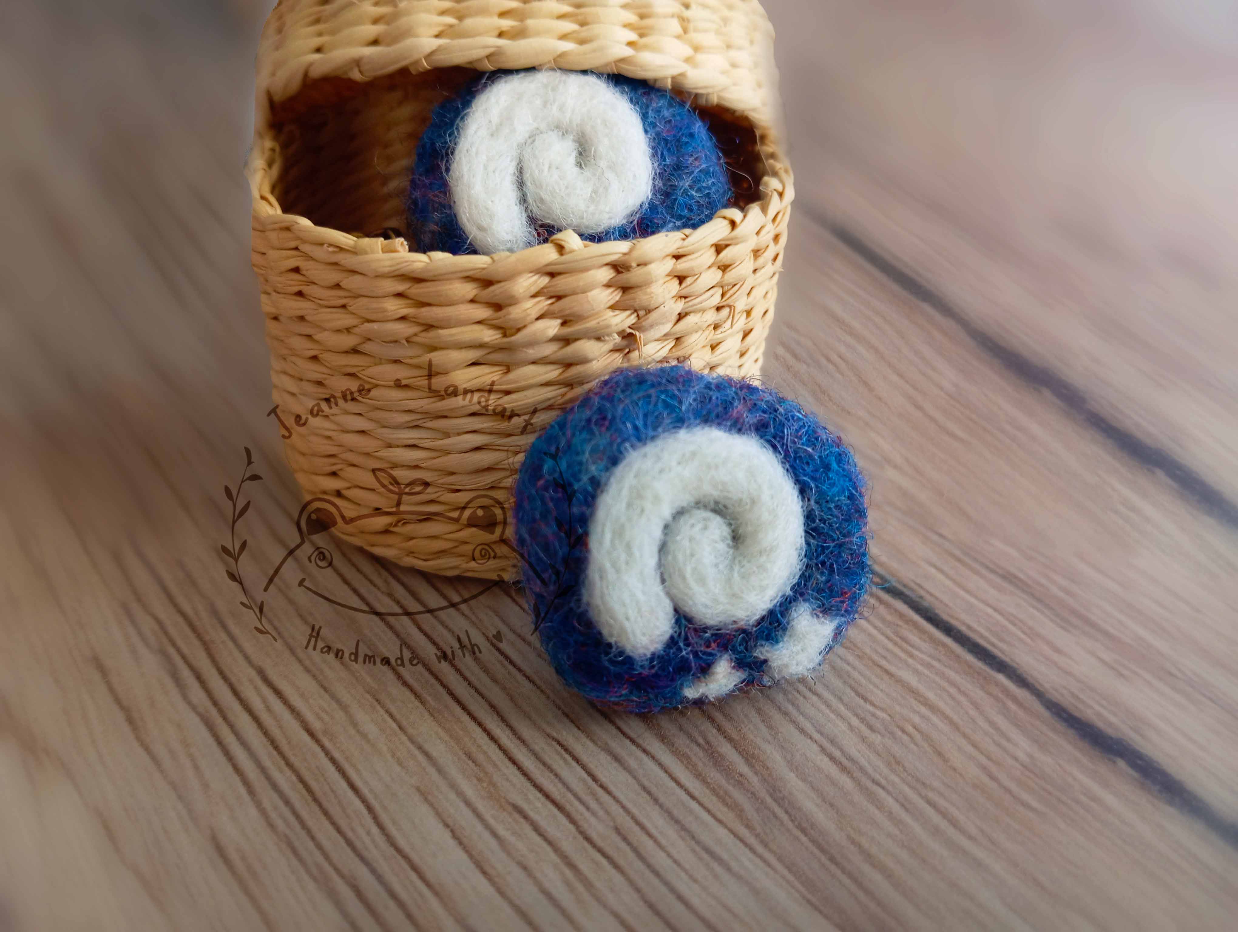 Felted figurines of fossils from Animal Crossing franchise
