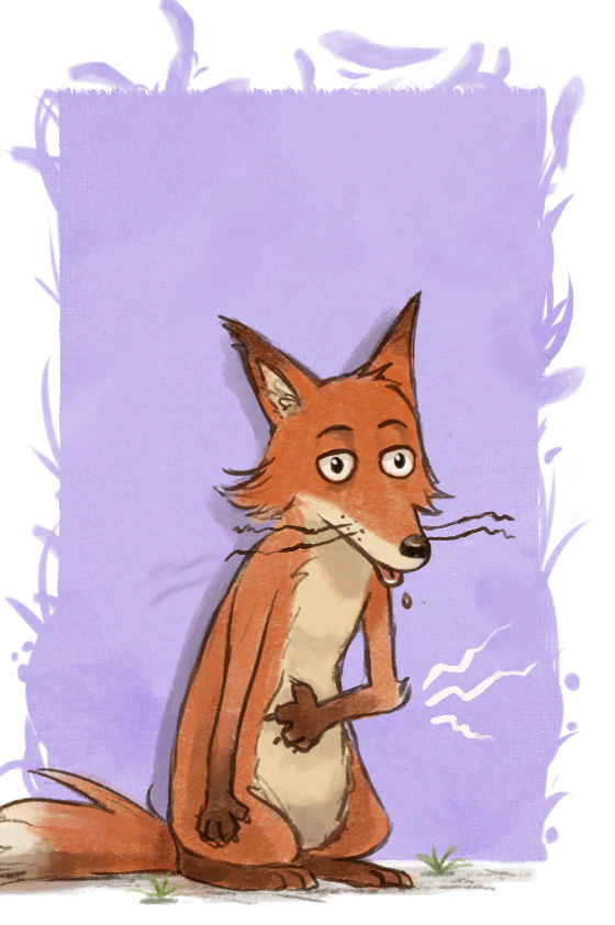 Boardgame Illustration featuring a hungry fox