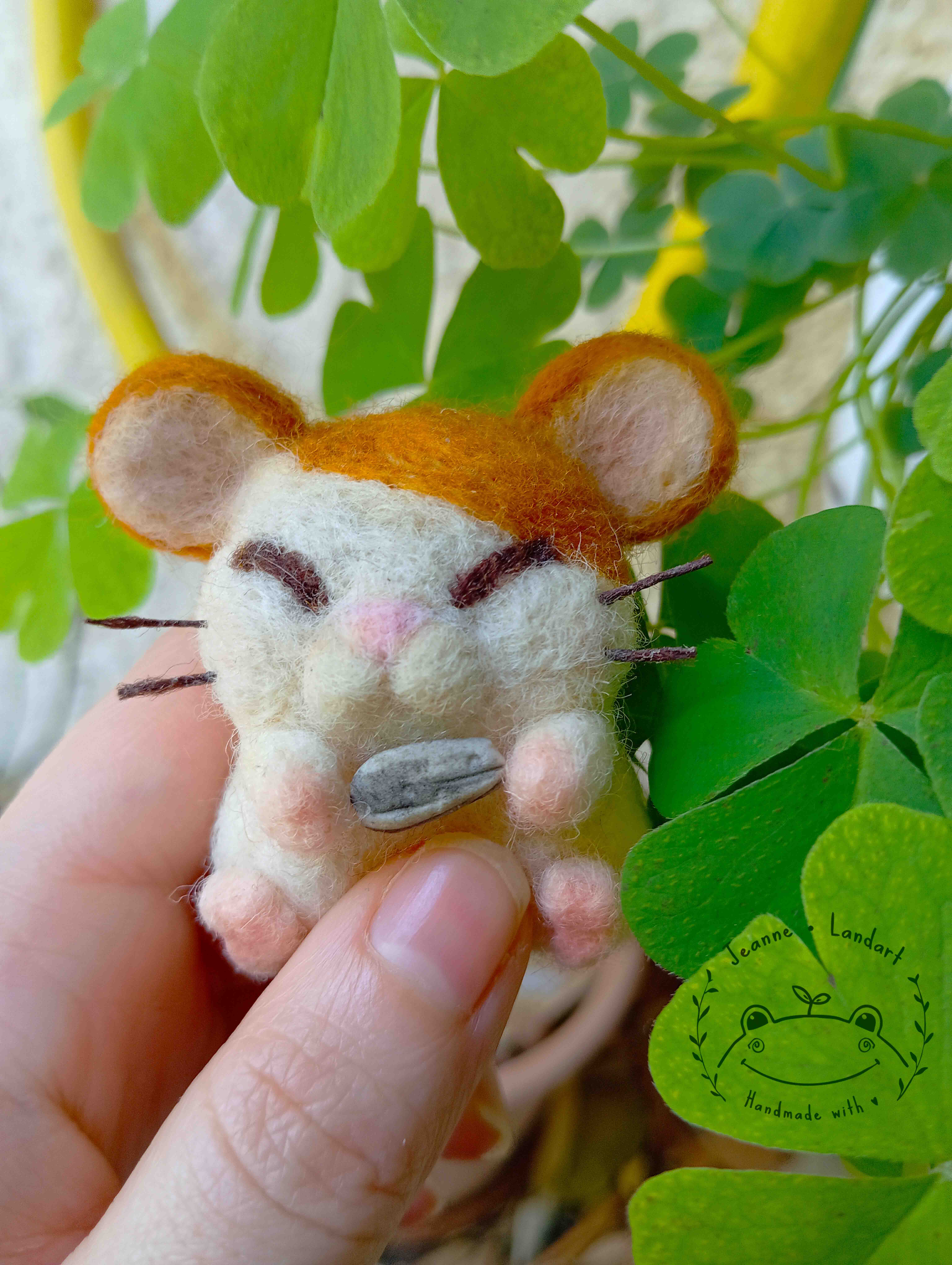 Felted figurine of Hamtaro