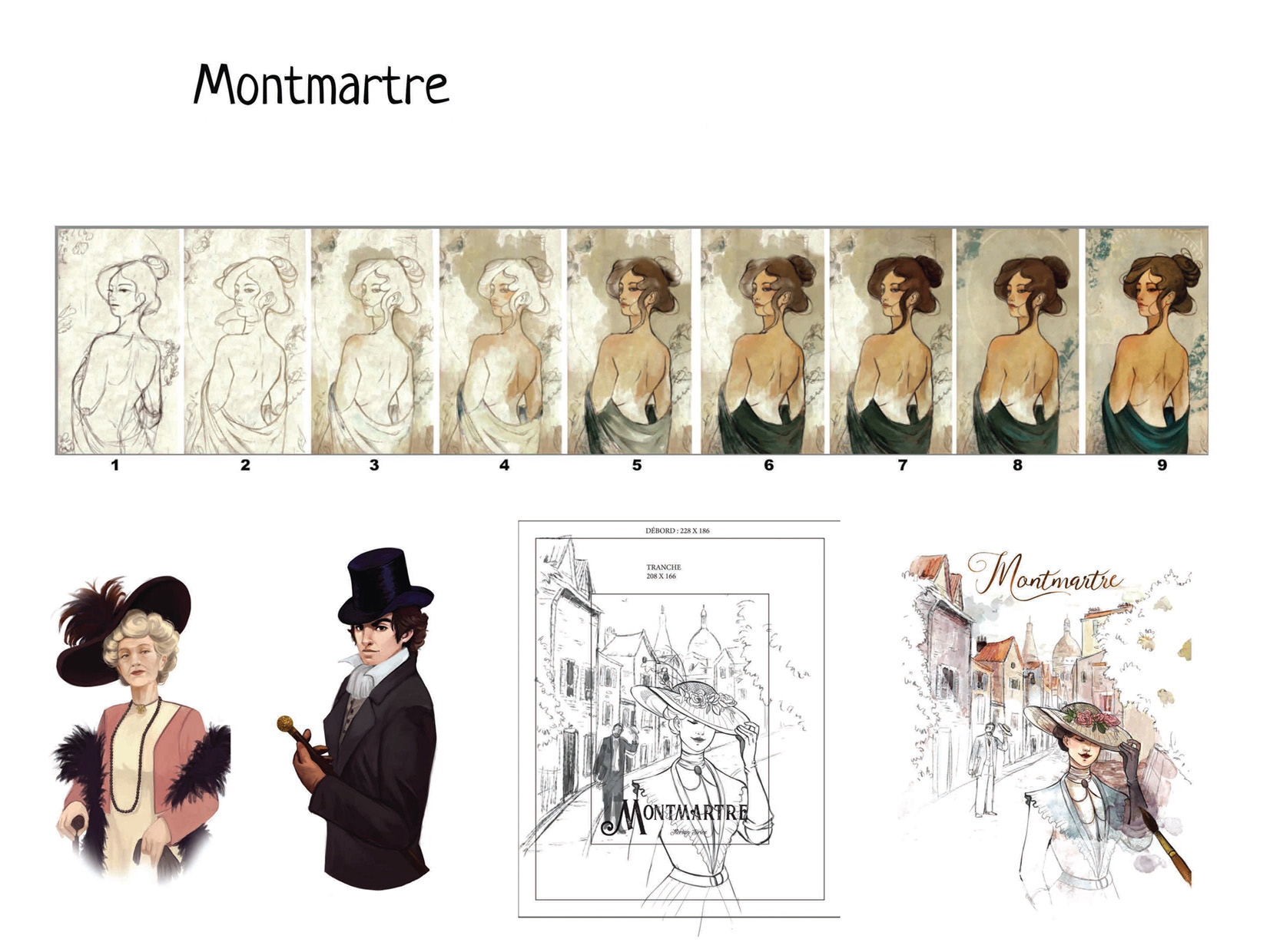 Showcasing Montmatre's cards and cover illustrations