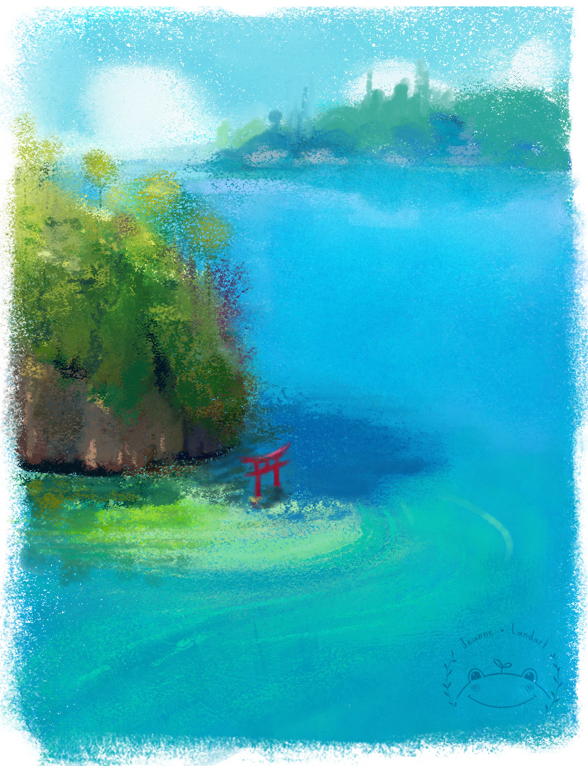 Digital scenery japanese inspired
